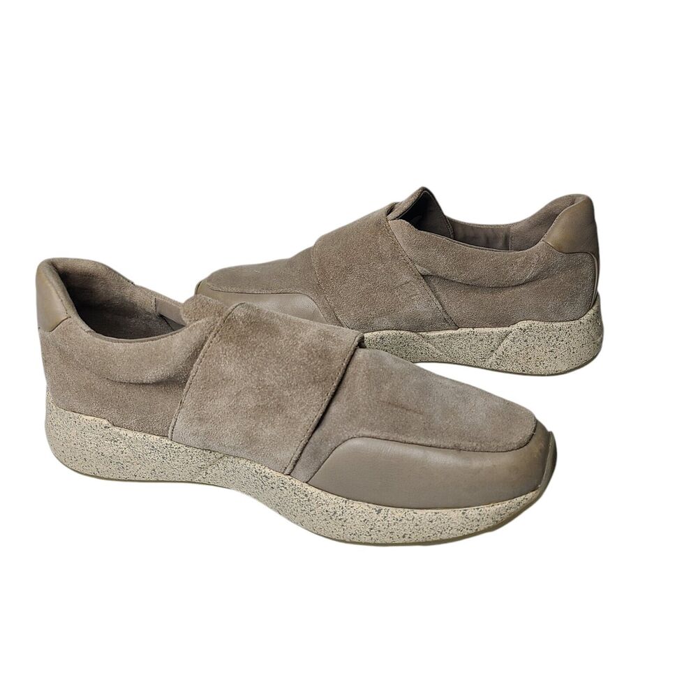 Vince Gage Suede Sneaker in Lt‎ Woodsmoke Womens US 6.5 Slip On No Tie Comfort